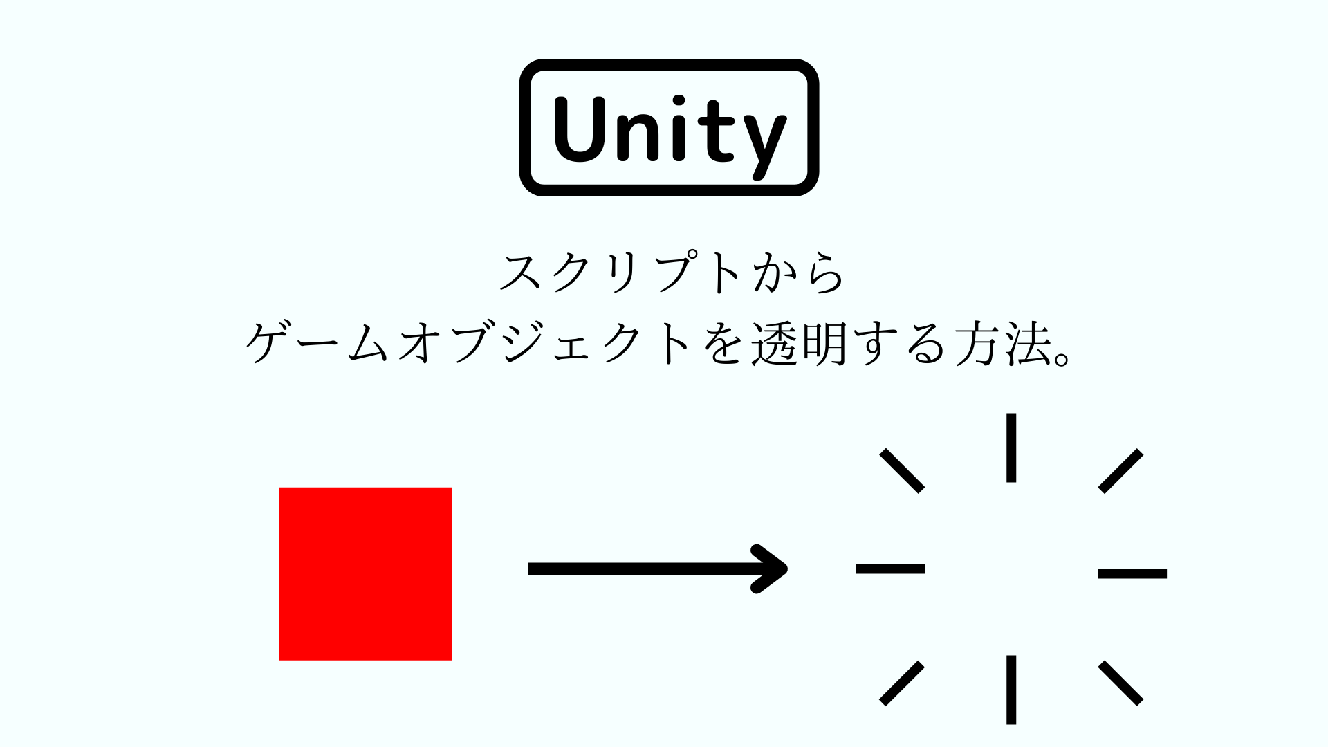 [Unity 2D] スクリプトからゲームオブジェクトを透明にする方法。